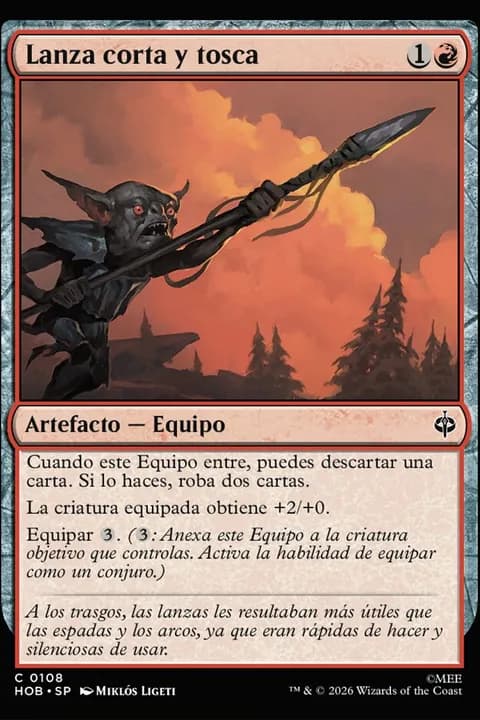 Lanza corta y tosca