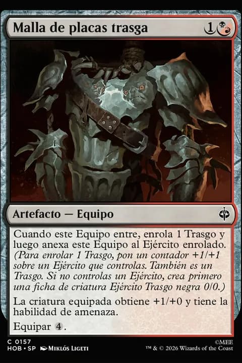 Malla de placas trasga