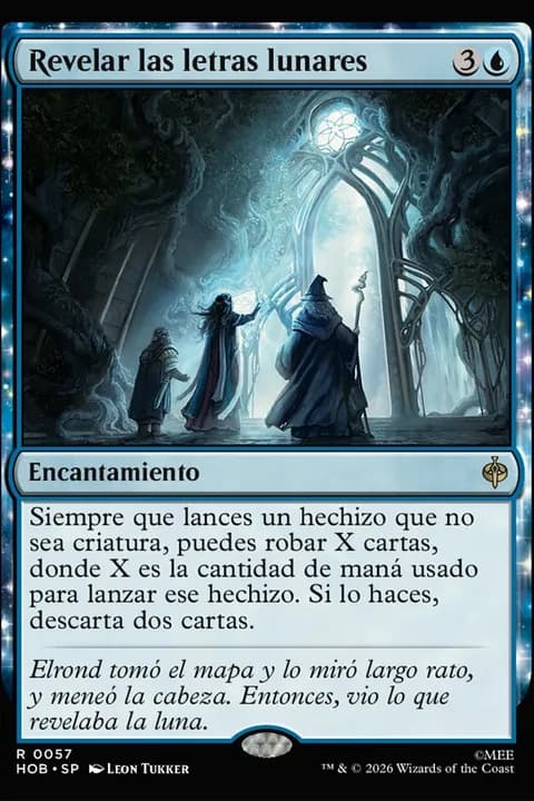 Revelar las letras lunares