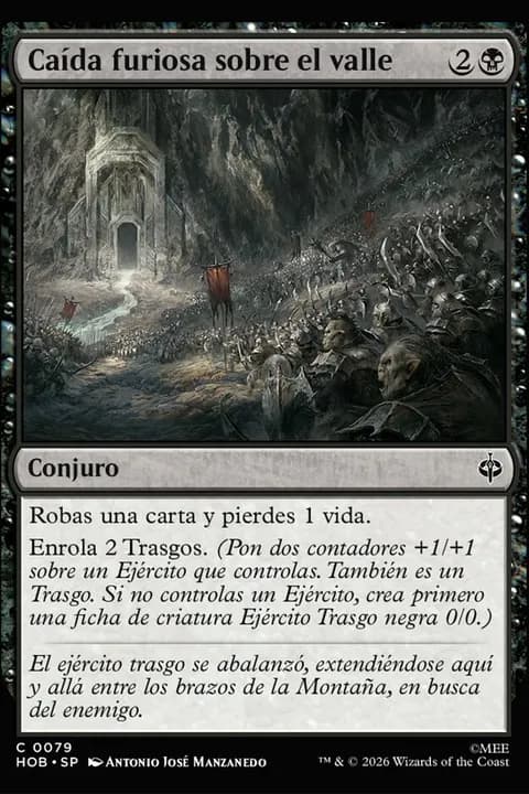Caída furiosa sobre el valle