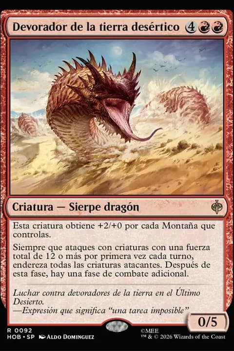 Devorador de la tierra desértico