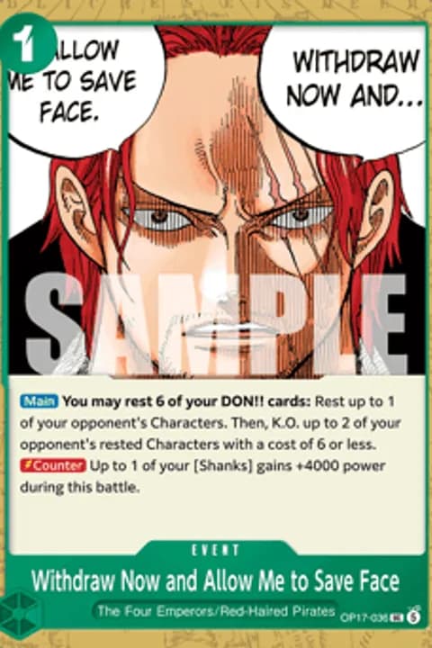 Withdraw Now and Allow Me to Save Face