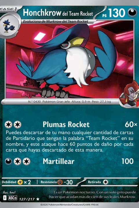 Honchkrow del Equipo Rocket